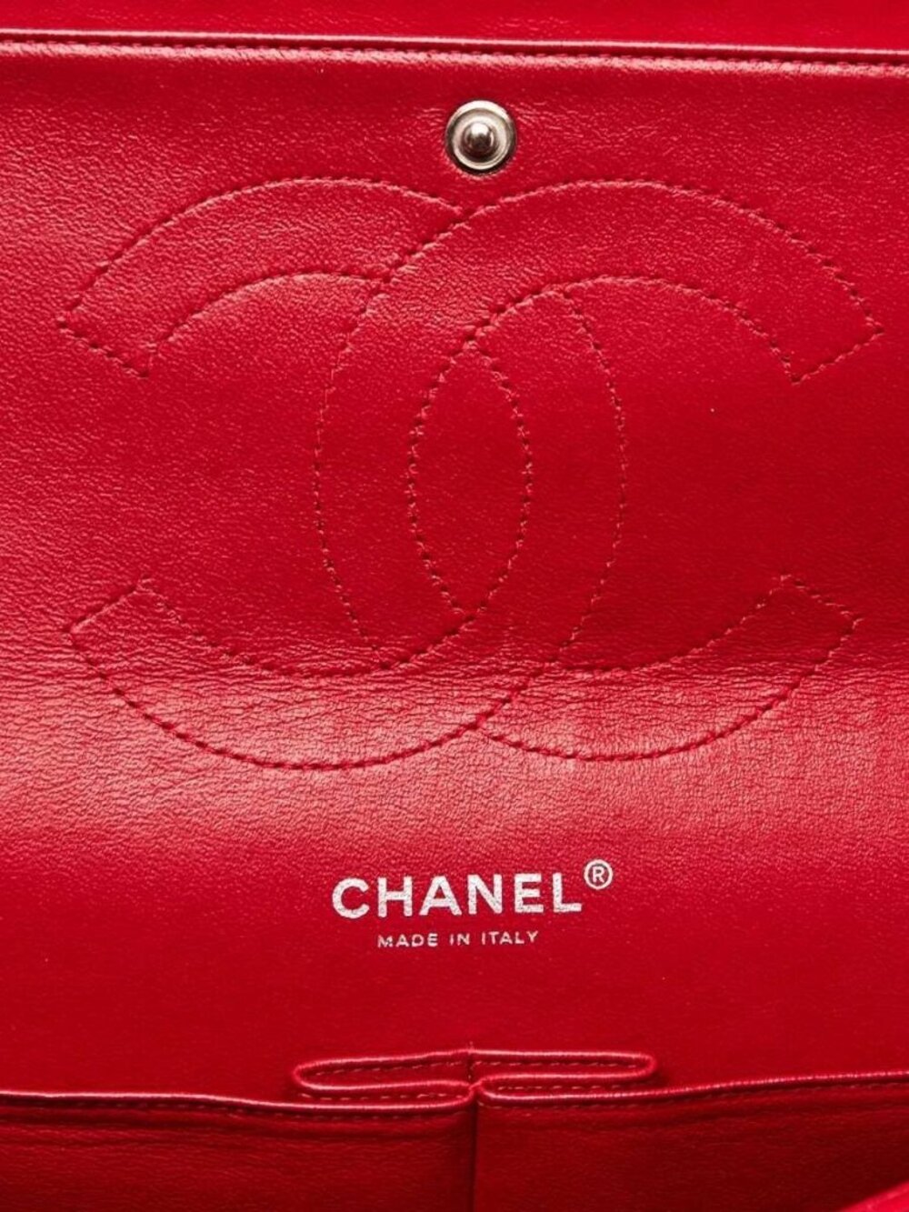 Chanel Red Quilted Patent Leather Classic Jumbo Double Flap Bag - Picture 10 of 12